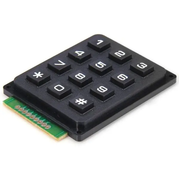 4×3 12-key Keyboard / Keypad Telephone Style – Black