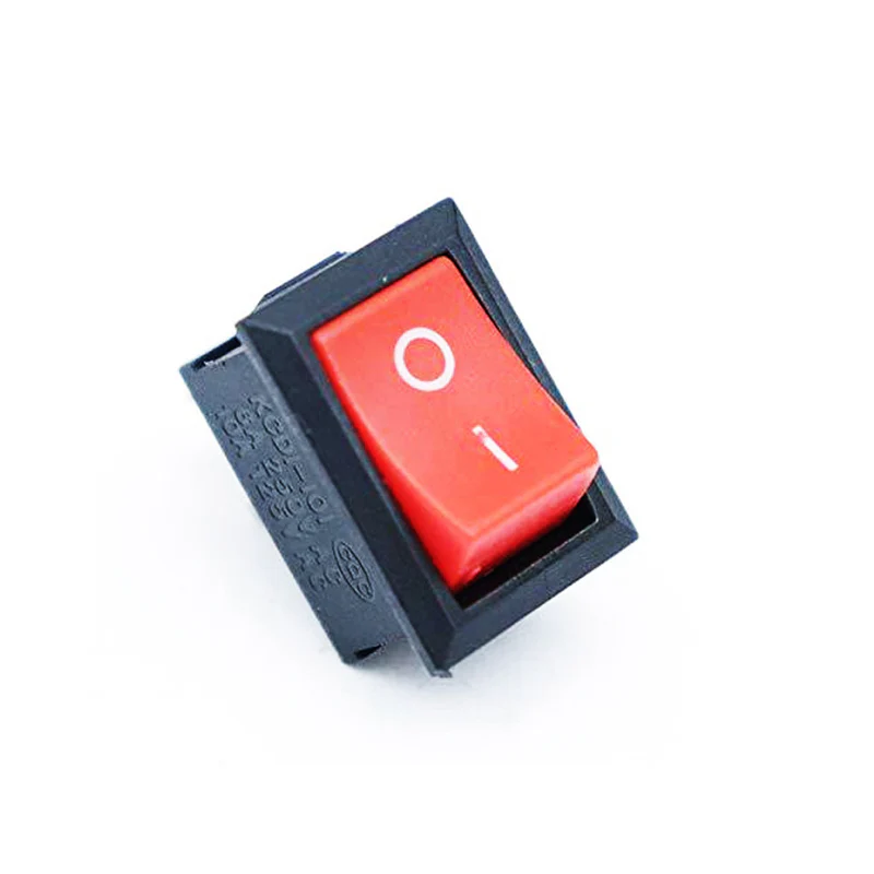 6A 250V AC SPST ON-OFF Rocker Switch Red / Black