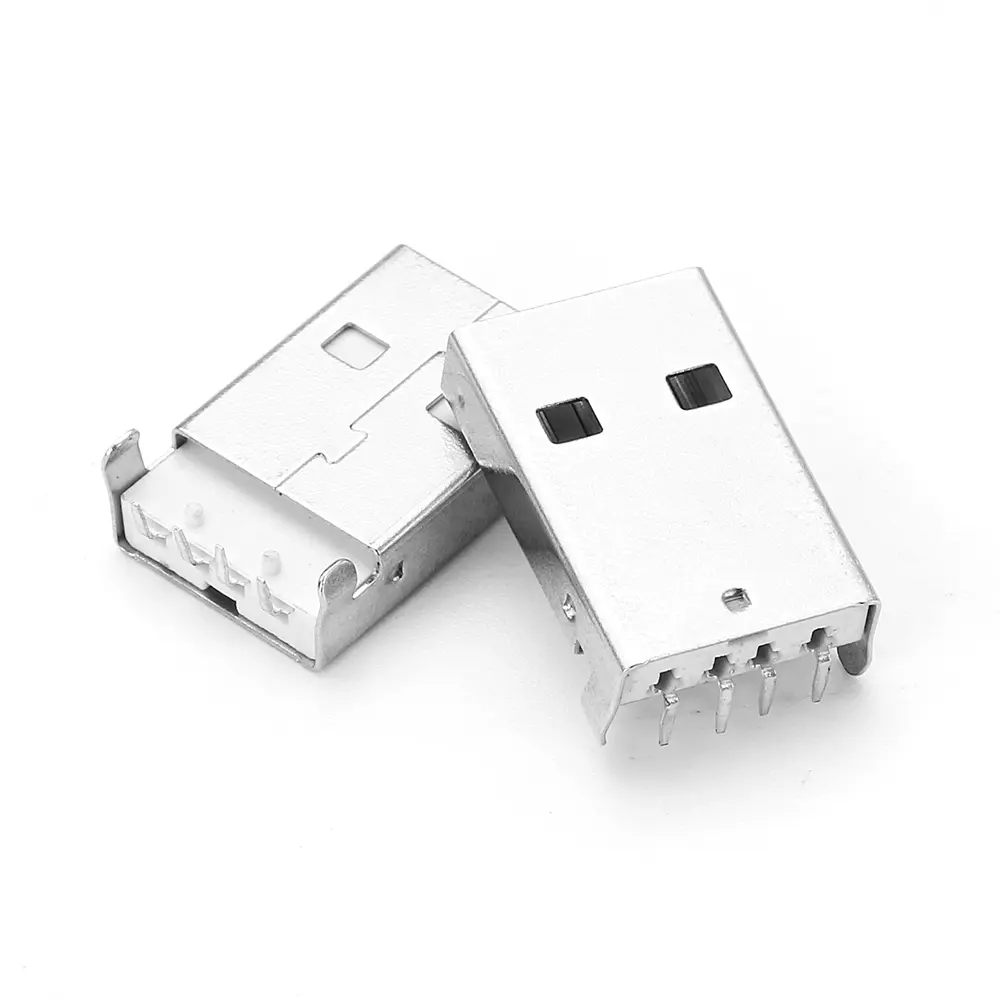 USB A-type Plug Male PCB R/A
