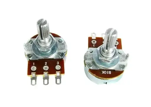 [2255887] 10K Ohm High Quality Logarithmic Taper 16mm Rotary Potentiometer - Elcon