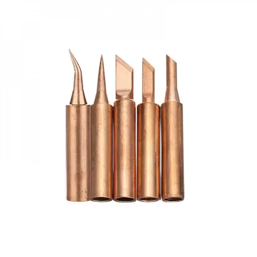 [5589] Pure Copper Soldering Iron Bit Set Tip Suitable (5 pcs kit) 