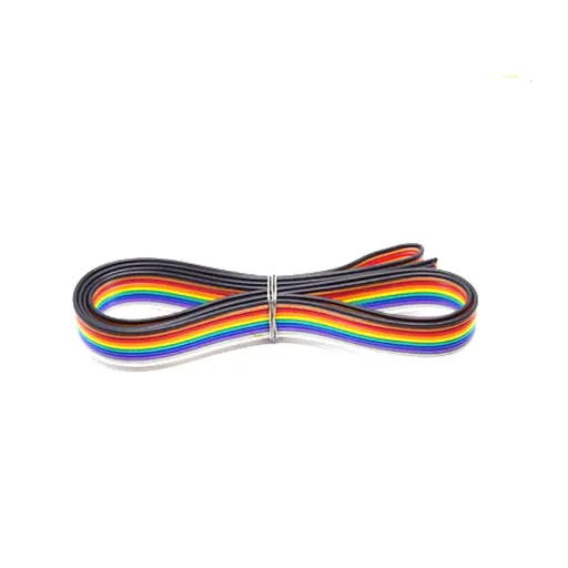 [854124] 10 Wire Rainbow Color Flat Ribbon IDC Wire Cable – 1 Meter