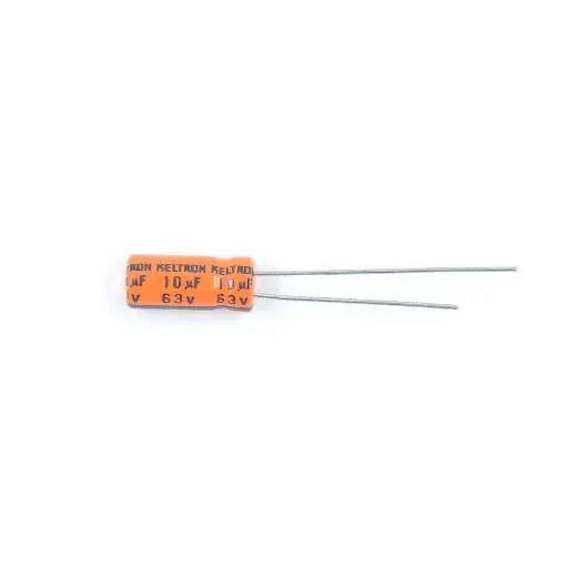 [761331] 63V 10uF Electrolytic Capacitor - 5 x 11 mm - Keltron