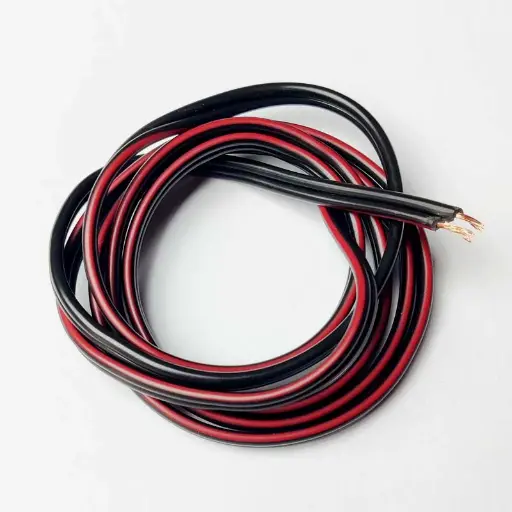 [5478242] 1 Mtr per quantity - Audio Speaker Continuous Wires 14/36 -0.5 sq mm 100% copper Red & Black