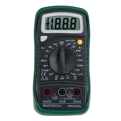 [5999] Original Mastech MAS830L Digital Multimeter – Multimeter with Probes