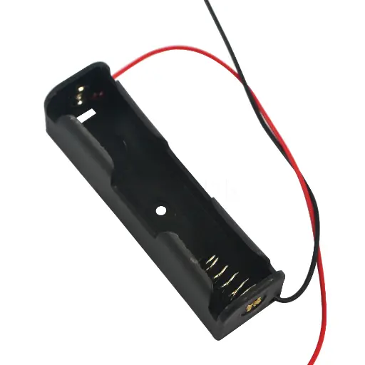 [601001068] Black Plastic Storage Box Case Holder For Battery 1 x 18650 Cell Box