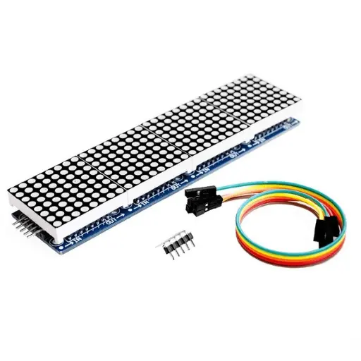 [378789] MAX7219 LED Dot Matrix 4-In-1 Display with 5P Line Module