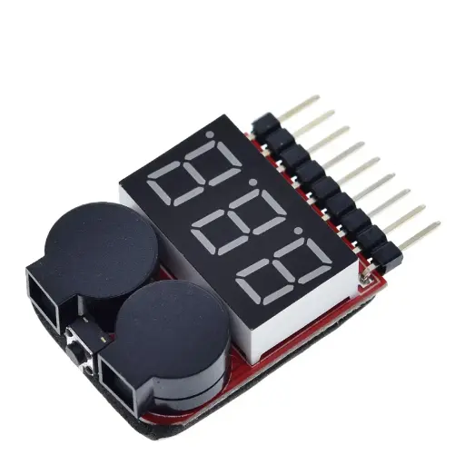 [445566] Lipo Voltage Checker 1S-8S with Buzzer Alarm