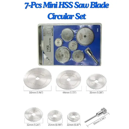[7611377] Mini Circular Saw blades 7 Pieces Set for Wood Aluminum Cutting Disc
