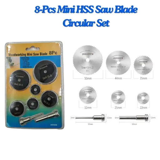[48311378] Mini Circular Saw blades 8 Pieces Set for Wood Aluminum Cutting Disc