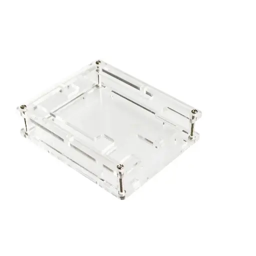 [601001435] Transparent Acrylic Case for Raspberry Pi 4B Supporting 3007/3010 Fans