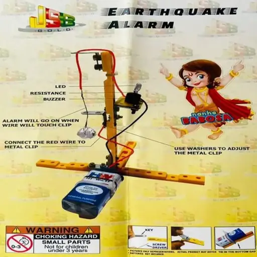[9547102] DIY – Earthquake Alarm Kit – Tested & Verified (Educational projects and learning DIY kit) 