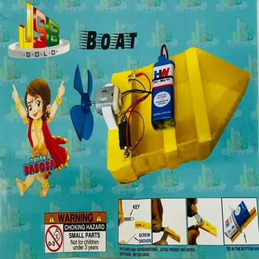 [854785] DIY – Motor Boat with propeller Kit – Tested & Verified (Educational projects and learning DIY kit) 