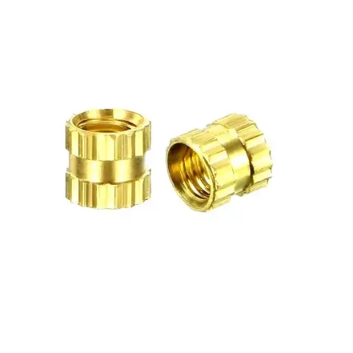 [4174981] M3 X 4 mm Brass Heat Set Threaded Round Insert Nut-5 Pcs.