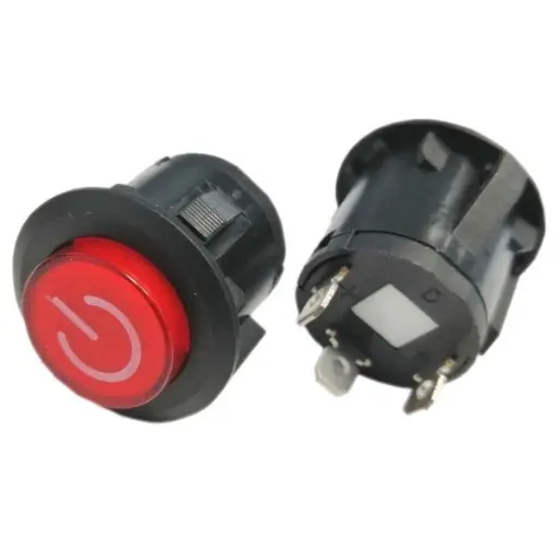 [931478] 16A 250V Lock-Type Self-Locking Push Button Switch with Light